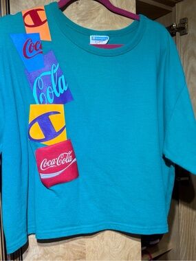 Teal Crop Sweatshirt